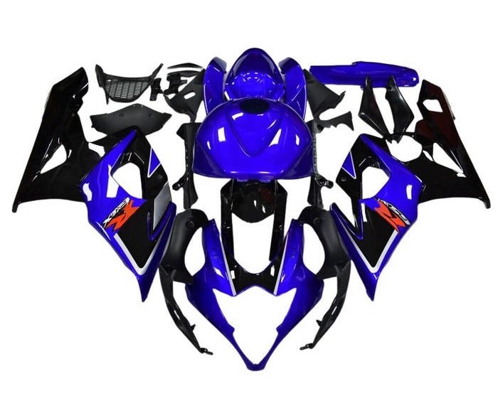 Suzuki GSXR1000 Fairings (2005-2006) Blue, Black, Silver Stripe at KingsMotorcycleFairings.com