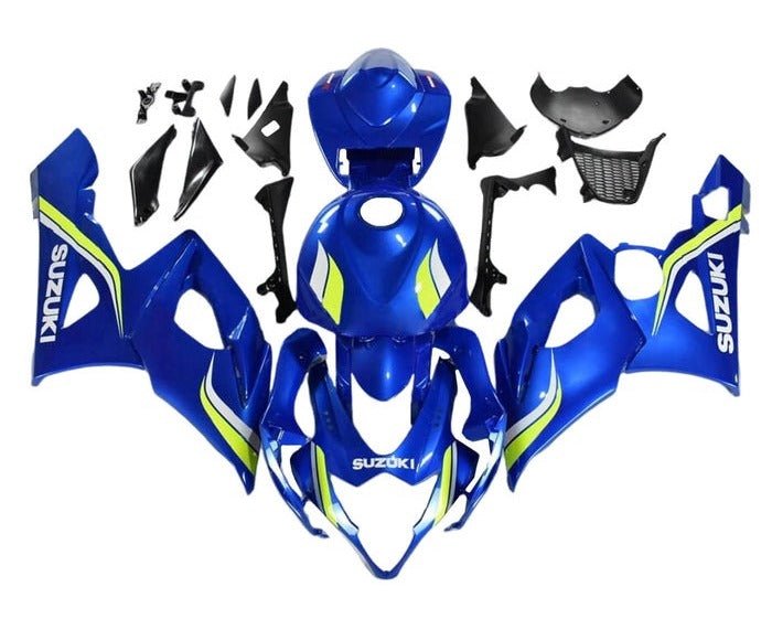 Suzuki GSXR1000 Fairings (2005-2006) Blue, Yellow, White at KingsMotorcycleFairings.com