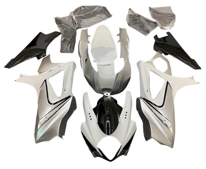 Suzuki GSXR1000 Fairings (2005-2006) White, Silver, Black at KingsMotorcycleFairings.com