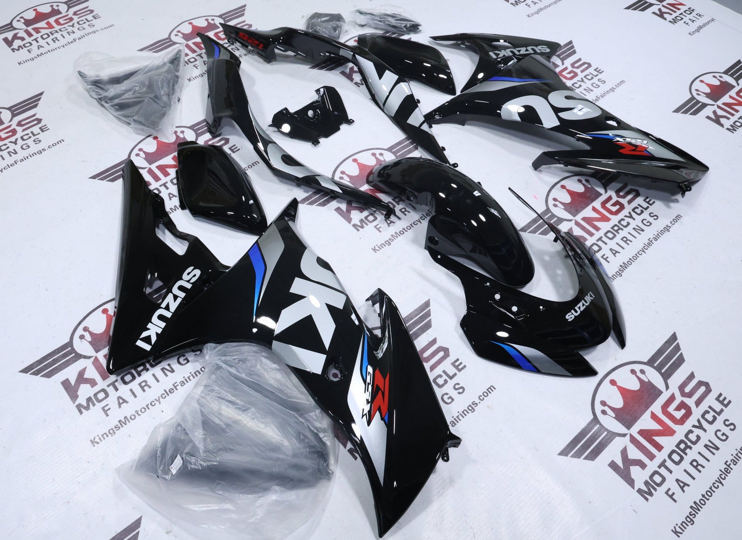 Suzuki GSXR125 Fairing Set (2017-2025) Black, Silver, Blue at KingsMotorcycleFairings.com
