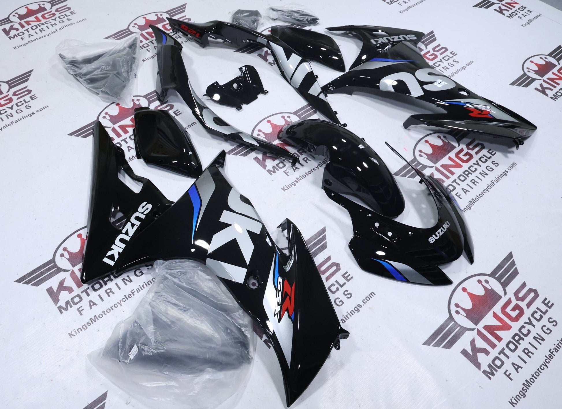 Suzuki GSXR125 Fairing Set (2017-2025) Black, Silver, Blue at KingsMotorcycleFairings.com