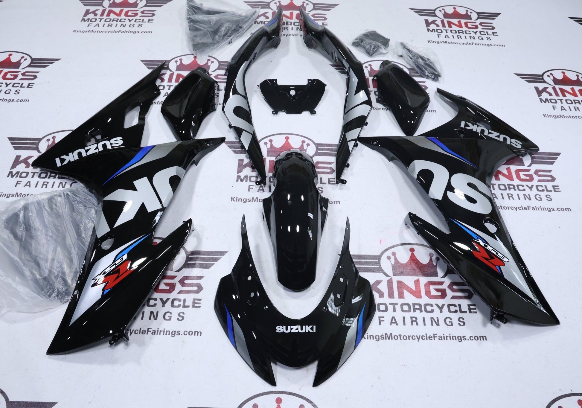 Suzuki GSXR125 Fairing Set (2017-2025) Black, Silver, Blue from KingsMotorcycleFairings.com