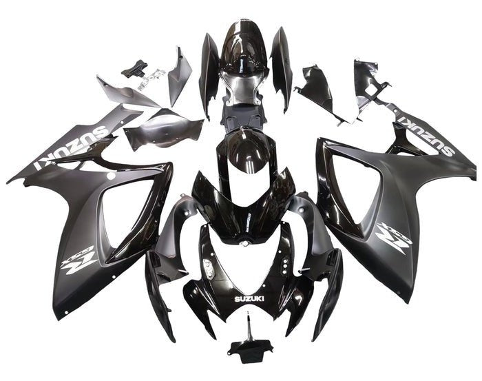 Suzuki GSXR600 Fairing Kit (2006-2007) Matte Black, Gloss Black, Gray at KingsMotorcycleFairings.com