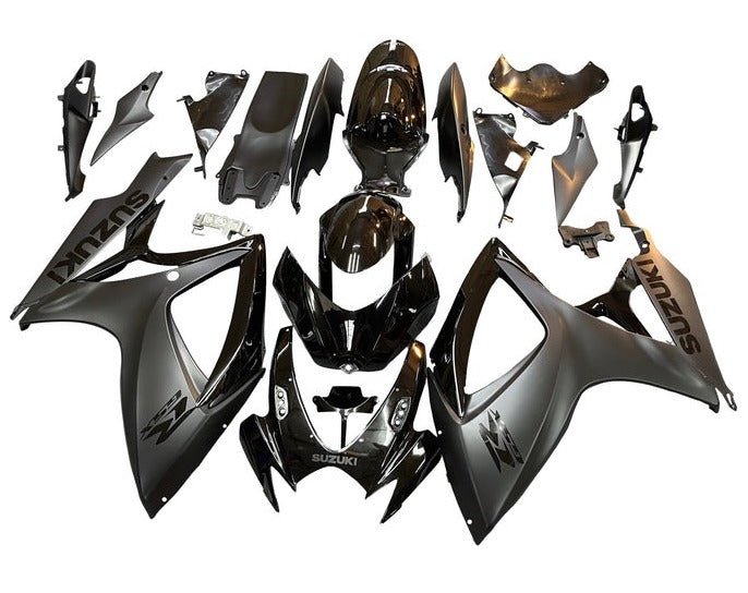 Suzuki GSXR600 Fairing Kit (2006-2007) Matte Black, Gloss Black at KingsMotorcycleFairings.com