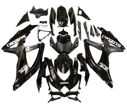 Suzuki GSXR600 Fairing Kit (2008-2010) Black, Matte Black at KingsMotorcycleFairings.com