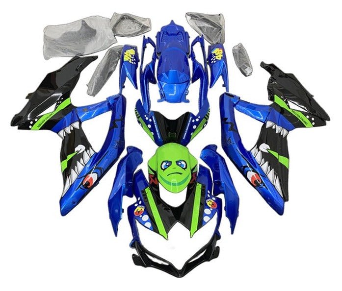 Suzuki GSXR600 Fairing Kit (2008-2010) Blue, Green, Black Shark at KingsMotorcycleFairings.com