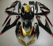 Suzuki GSXR600 Fairing Kit (2008-2010) Matte Black, Gold, Dark Red at KingsMotorcycleFairings.com