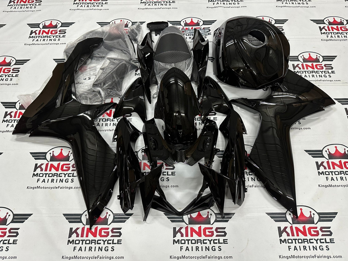 Suzuki GSXR600 Fairings (2011-2024) All Black at KingsMotorcycleFairings.com