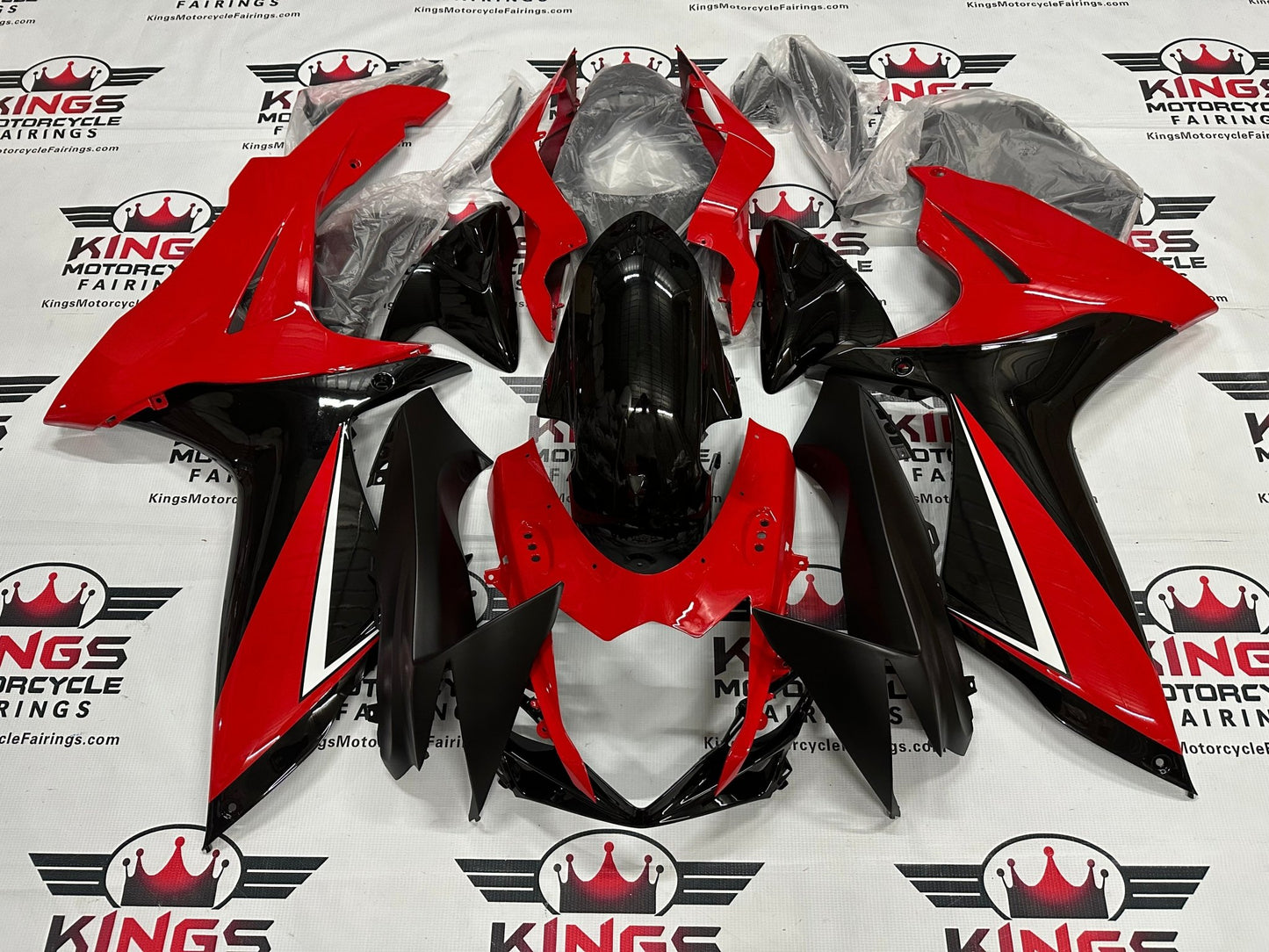 Suzuki GSXR600 Fairings (2011-2024) Red Gloss, Black Gloss at KingsMotorcycleFairings.com
