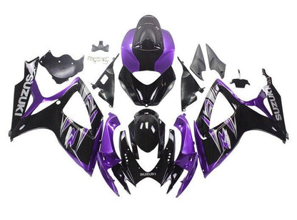 Suzuki GSXR750 Fairing Kit (2006-2007) Black, Purple at KingsMotorcycleFairings.com