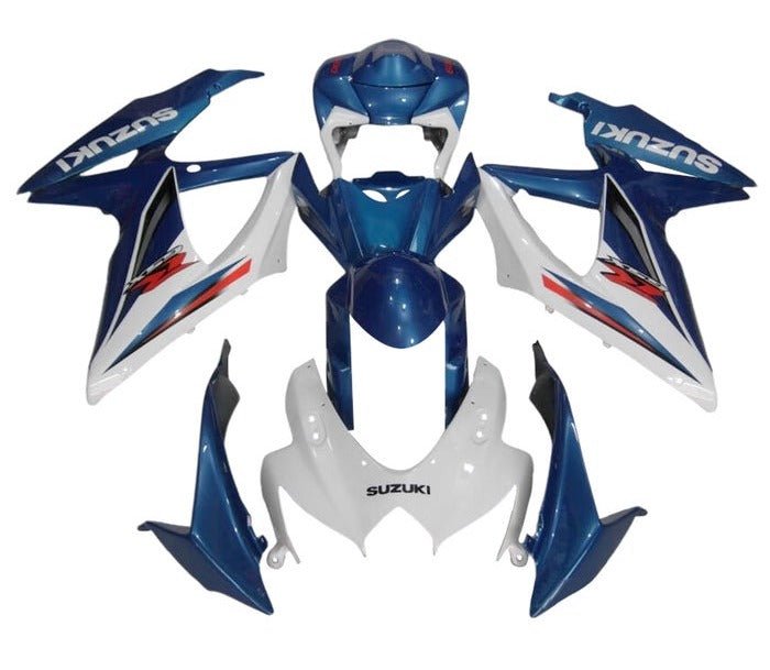Suzuki GSXR750 Fairing Kit (2008-2010) Blue, White, Red, Gray at KingsMotorcycleFairings.com