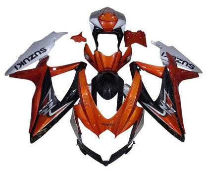 Suzuki GSXR750 Fairing Kit (2008-2010) Orange, Black, Gray at KingsMotorcycleFairings.com