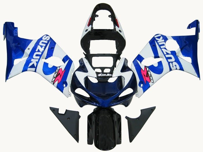 Suzuki GSXR 1000 Fairing Kit (2000-2002) Blue, White, Dark Blue at KingsMotorcycleFairings.com