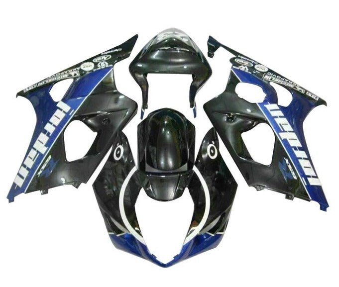 Suzuki GSXR 1000 Fairing Kit (2003-2004) Black, Blue, White, Jordan at KingsMotorcycleFairings.com