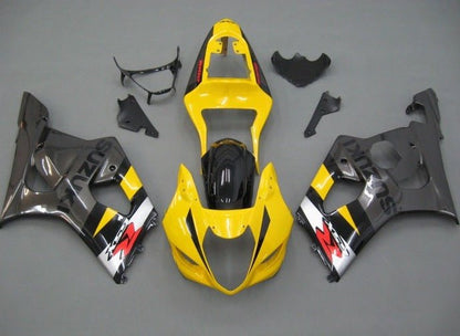 Suzuki GSXR 1000 Fairing Kit (2003-2004) Yellow, Dark Gray, Black, Silver at KingsMotorcycleFairings.com