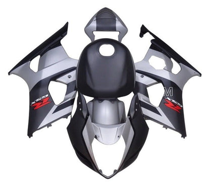 Suzuki GSXR 1000 Fairings (2003-2004) Matte Black, Silver, Gray at KingsMotorcycleFairings.com