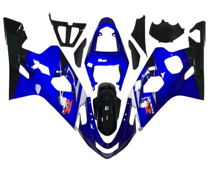Suzuki GSXR 600 Fairing Kit (2004-2005) Gloss Blue, Black, Stripes at KingsMotorcycleFairings.com