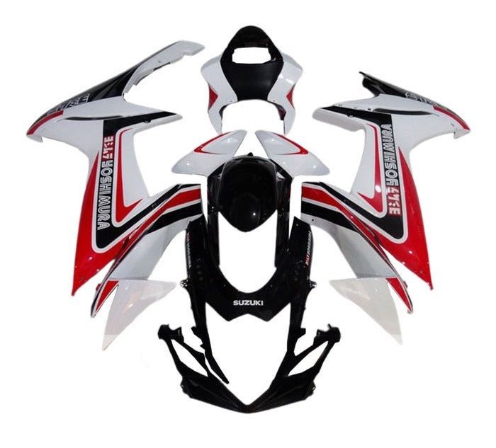 Suzuki GSXR 600 Fairings (2011-2024) White, Red, Black Yoshimura from KingsMotorcycleFairings.com