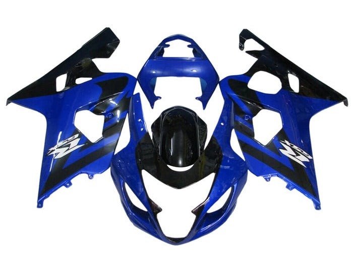 Suzuki GSXR 750 Fairing Kit (2004-2005) Gloss Blue, Black, White at KingsMotorcycleFairings.com