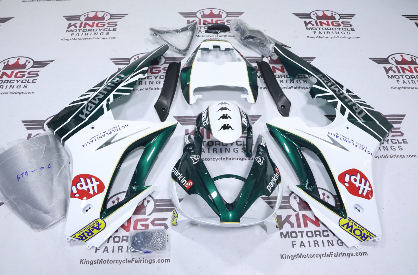 Triumph Daytona 675 Fairing Kit (2006-2008) Green, White, Red, Yellow at KingsMotorcycleFairings.com