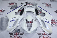 Triumph Daytona 675 Fairing Kit (2009-2012) White Pearl, Blue at KingsMotorcycleFairings.com