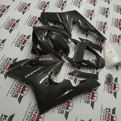 Triumph Daytona 675 Fairings (2006-2008) Faux Carbon Fiber from KingsMotorcycleFairings.com