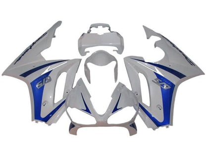 Triumph Daytona 675 Fairings (2009-2012) Gloss White, Blue at KingsMotorcycleFairings.com