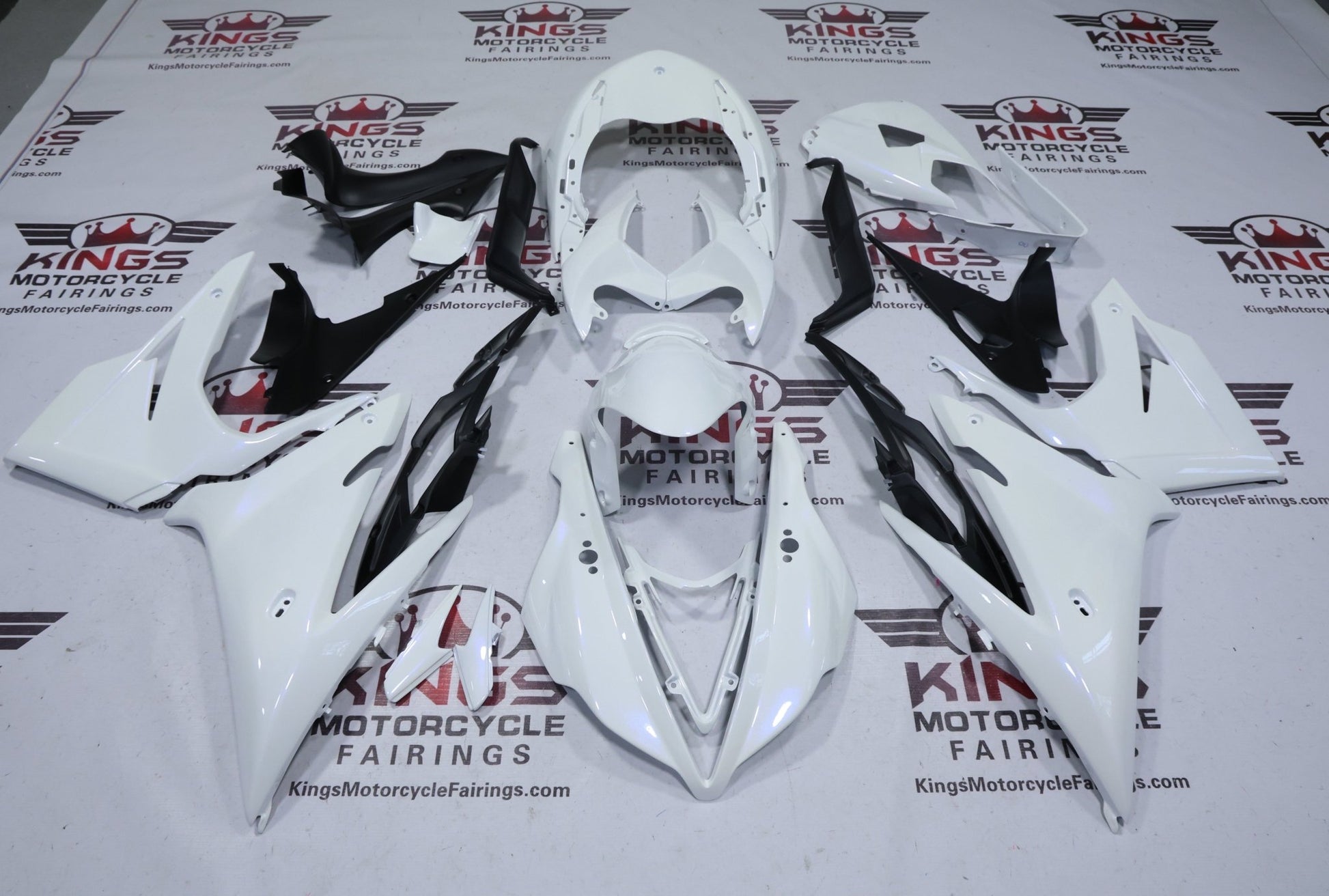 Triumph Daytona 675 Fairings (2013-2016) All Pearl White at KingsMotorcycleFairings.com