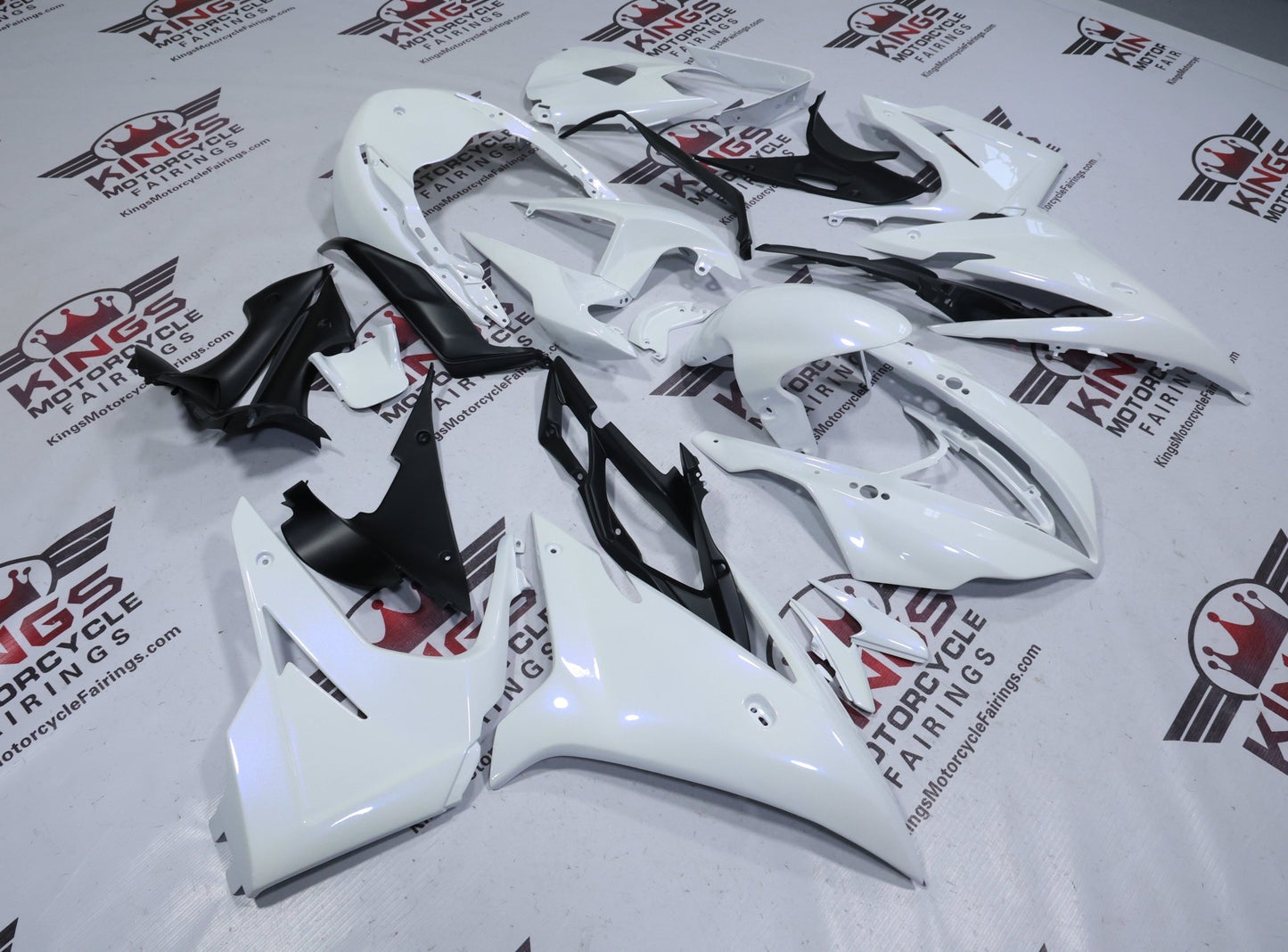 Triumph Daytona 675 Fairings (2013-2016) All Pearl White from KingsMotorcycleFairings.com