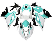 Triumph Daytona 675 Fairings (2013-2016) White, Turquoise Blue, Black at KingsMotorcycleFairings.com