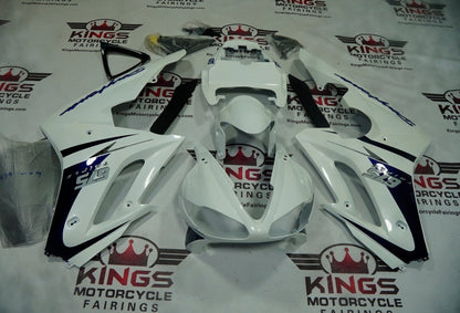 Triumph Daytona 675 Fairings (2009-2012) White, Dark Blue, Gray at KingsMotorcycleFairings.com