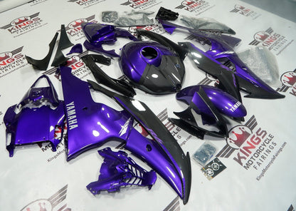 YAMAHA R6 Fairing Kit  (2008-2016) Faux Carbon Fiber, Purple, White at KingsMotorcycleFairings.com