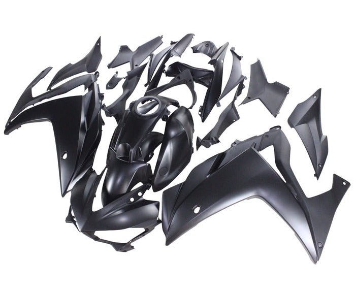 YAMAHA YZF-R3 Fairings (2015-2018) All Matte Black at KingsMotorcycleFairings.com
