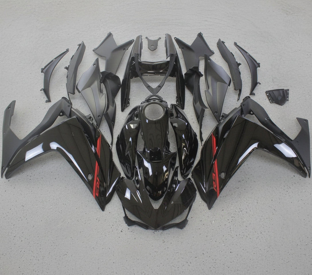 YAMAHA R3 Fairings (2015-2018) Black, Red at KingsMotorcycleFairings.com