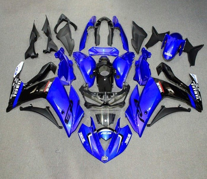 YAMAHA YZF-R3 Fairings (2015-2018) Blue, Black, Yamalube at KingsMotorcycleFairings.com