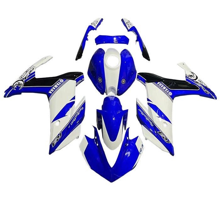 YAMAHA R3 Fairings (2015-2018) Blue, White Stripe at KingsMotorcycleFairings.com