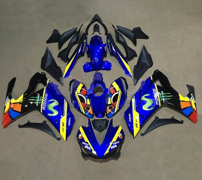 YAMAHA R3 Fairings (2015-2018) Blue, Yellow Movistar at KingsMotorcycleFairings.com