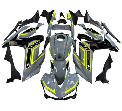 Yamaha R3 Fairings (2015-2018) Gray, Yellow, Black at KingsMotorcycleFairings.com