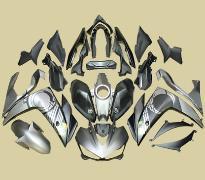 YAMAHA R3 Fairings (2015-2018) Matte Gray, Matte Black at KingsMotorcycleFairings.com