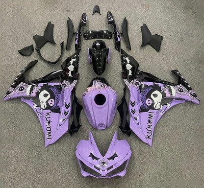 YAMAHA R3 Fairings (2015-2018) Purple, Black, Kuromi at KingsMotorcycleFairings.com