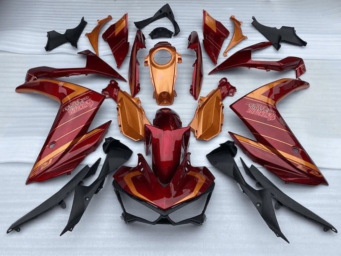 YAMAHA R3 Fairings (2015-2018) Red, Orange at KingsMotorcycleFairings.com