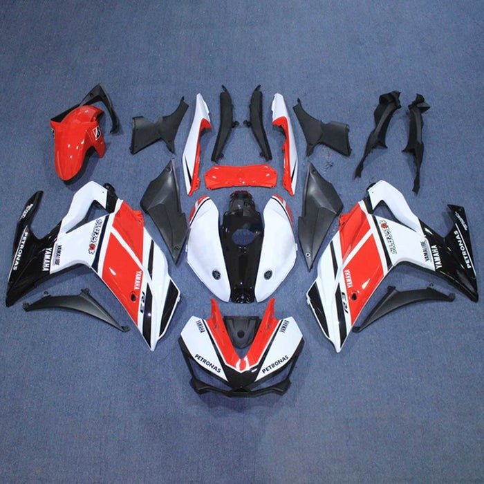 YAMAHA YZF-R3 Fairings (2015-2018) Red, White, Black at KingsMotorcycleFairings.com