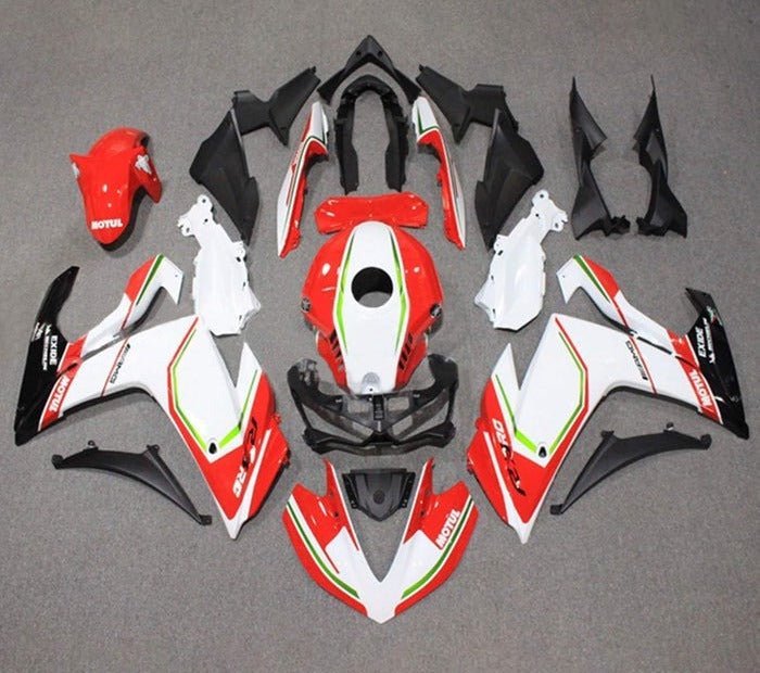 YAMAHA R3 Fairings (2015-2018) Red, White, Green at KingsMotorcycleFairings.com