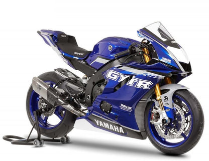 YAMAHA YZF-R6 Fairing Set (2017-2022) Blue, White, Light Gray at KingsMotorcycleFairings.com