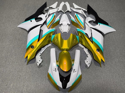 YAMAHA R6 Fairings (2017-2022) White, Gold, Turquoise Blue, Black at KingsMotorcycleFairings.com