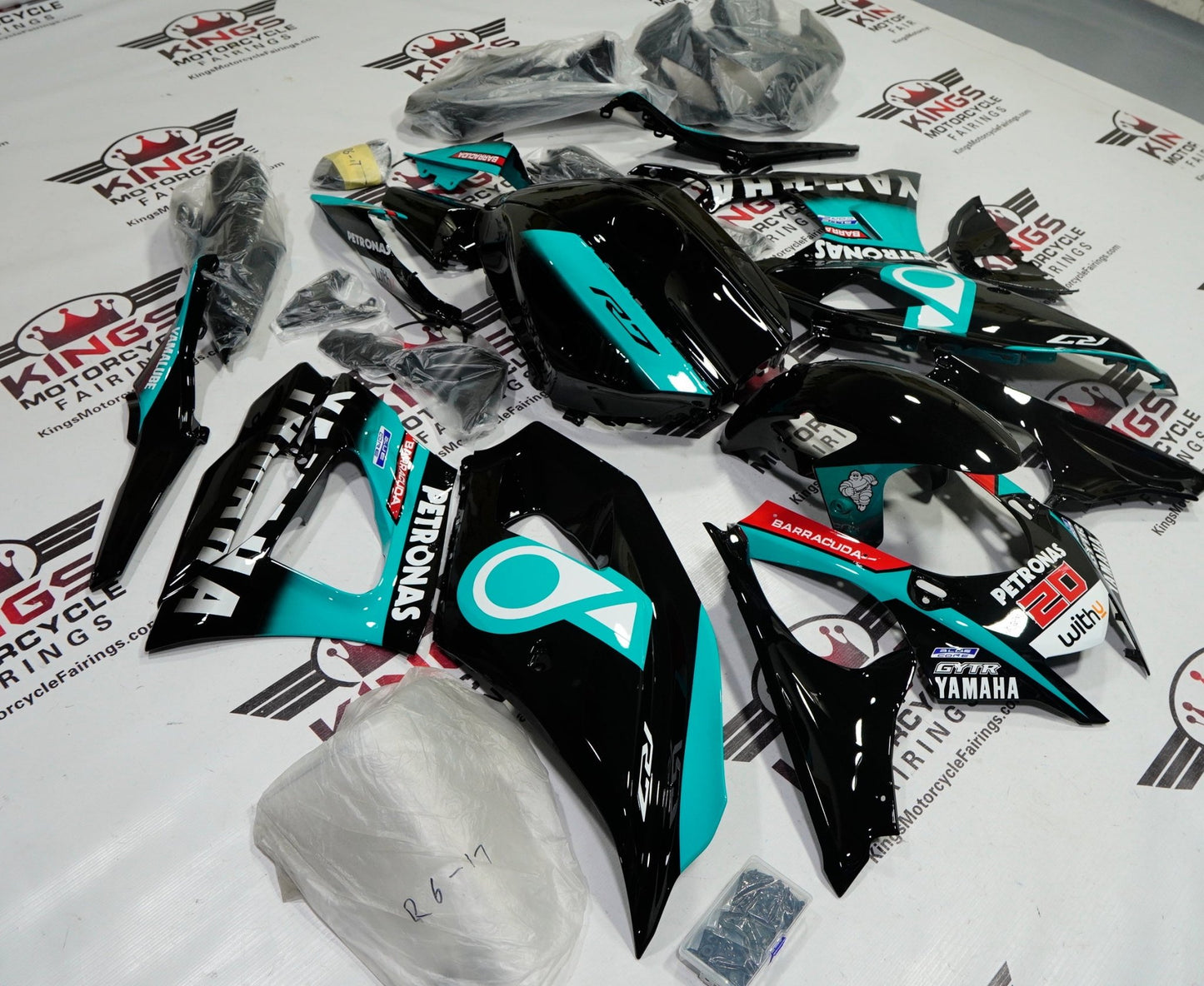 YAMAHA R7 Fairing Kit (2021-2025) Black, Blue, White Petronas at KingsMotorcycleFairings.com