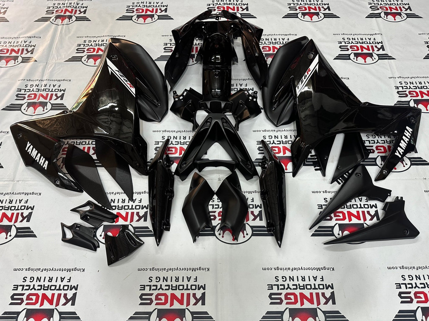 Yamaha FZ6R Fairing Set (2009-2015) Black, White, Red at KingsMotorcycleFairings.com