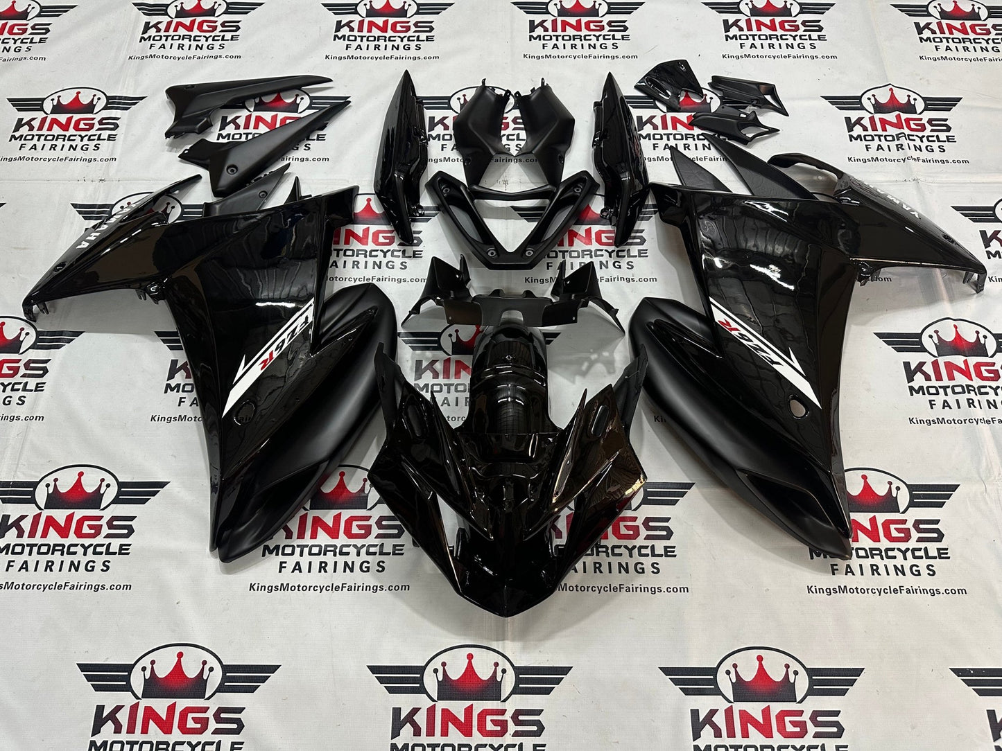 Yamaha FZ6R Fairings (2009-2015) Black, White, Red at KingsMotorcycleFairings.com