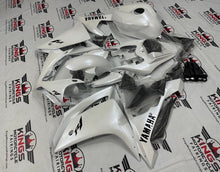 Yamaha R1 Fairings (2007-2008) Pearlescent White, Black at KingsMotorcycleFairings.com