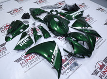 Yamaha R1 Fairings (2012-2014) Green, White Stripe at KingsMotorcycleFairings.com